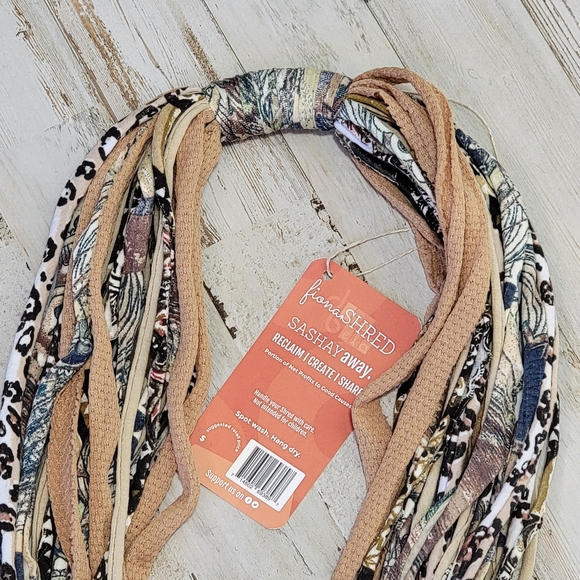 Dona Bela Shreds "Fiona" Upcycled Textile Scarf - Picture 9 of 9